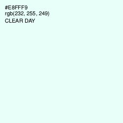 #E8FFF9 - Clear Day Color Image